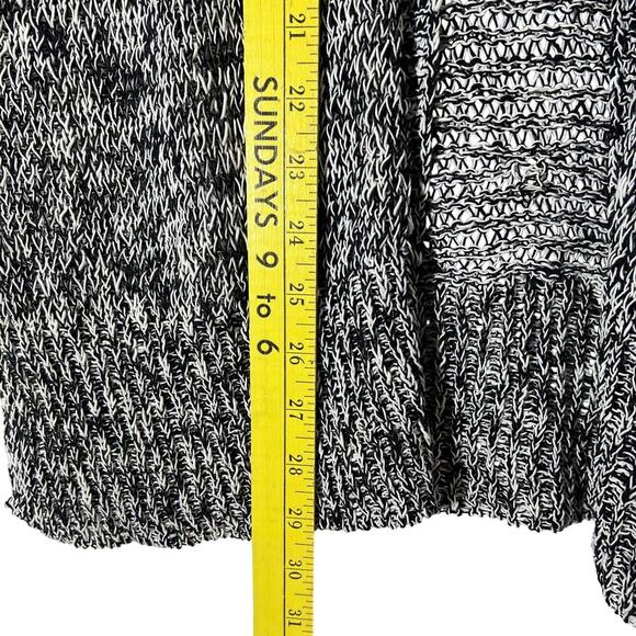 Eileen Fisher Sweater Women's XS Black Open Gray Cardigan Knit Linen Cotton - Picture 8 of 8